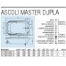 Banheira Ascoli Master Dupla. Com Hidromassagem 1,60m - Acrílico